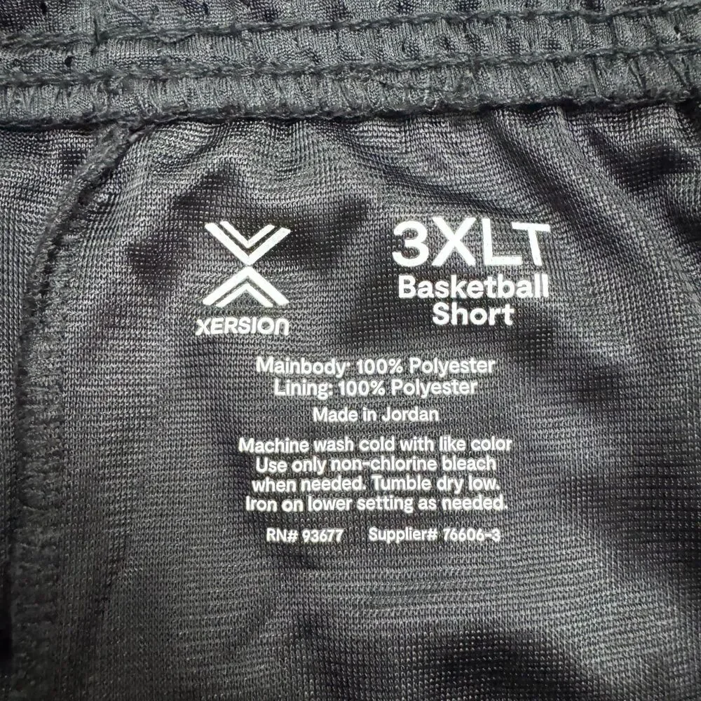 Xersion Basketball Athletic Training Shorts Mens 3XL Tall Black Activewear Gym